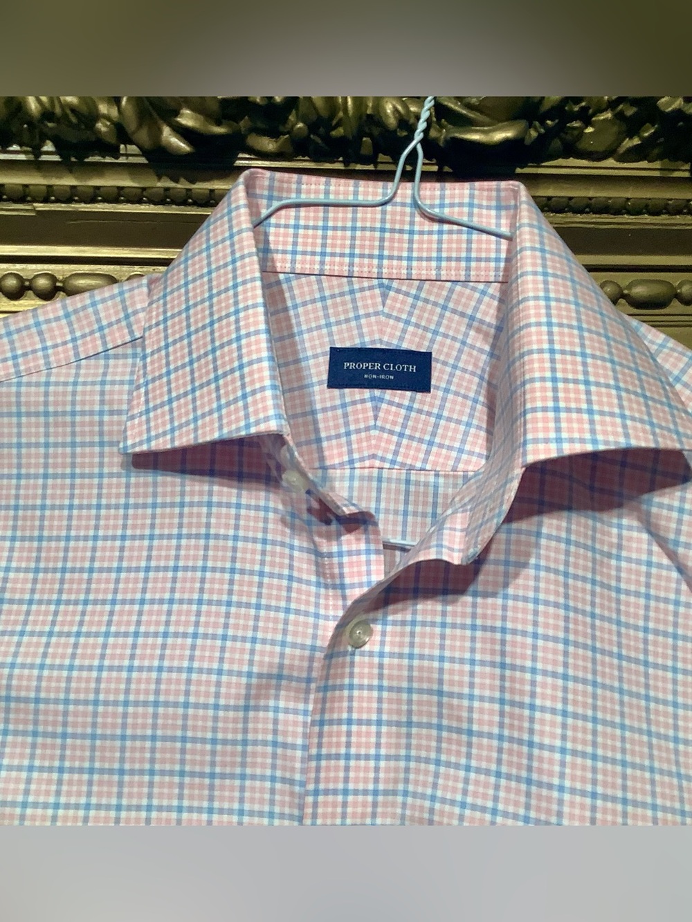 Proper Cloth Men’s Plaid Cotton Dress Shirt Sz 15/32